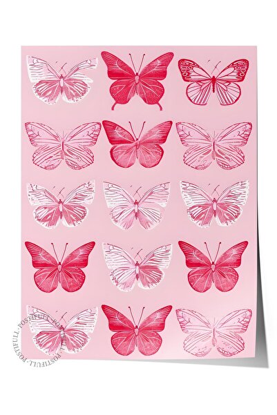 Postifull Çerçevesiz Poster Tablo, Duvar Posteri, Sanatsal Hd Baskı, Kelebek ...