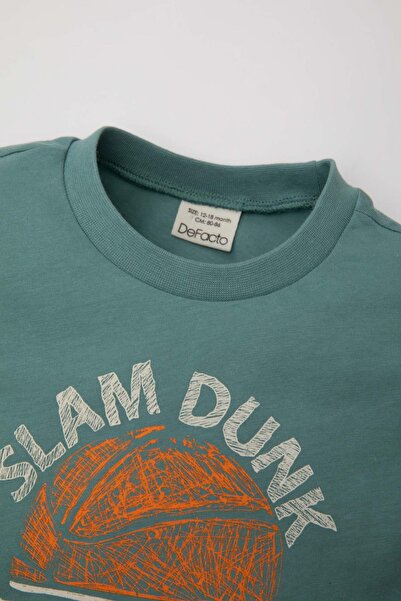 DeFacto Baby Boy 2-Piece Set Sports Printed Short Sleeve T-Shirt Shorts C6097A524Sm