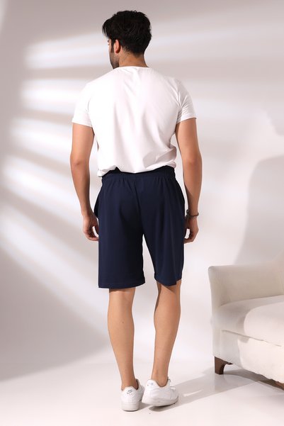 Endies Men's Wide Shorts 20576 Navy Blue