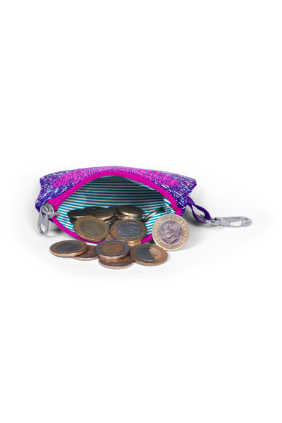 Coral High Poșetă cu monede pentru copii cu model inimă roz violet - 21840