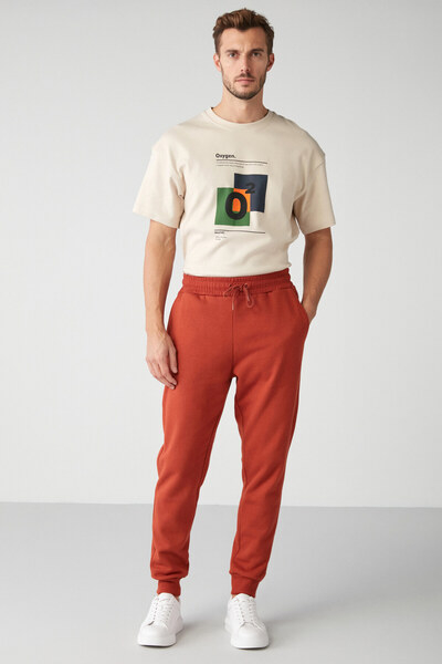 GRIMELANGE Jeremiah Men's Regular Leg Stretch Fabric Tile Colored Tracksuit with Lanyard Waist and Elastic Pockets