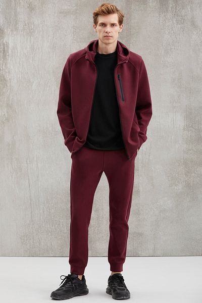 GRIMELANGE FERB Men's Burgundy Sweatpants