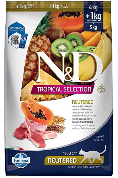 N&D Tropical Selection Düşük Tahıllı Kuzulu Tropikal Meyveli Kısırlaştırılmış...