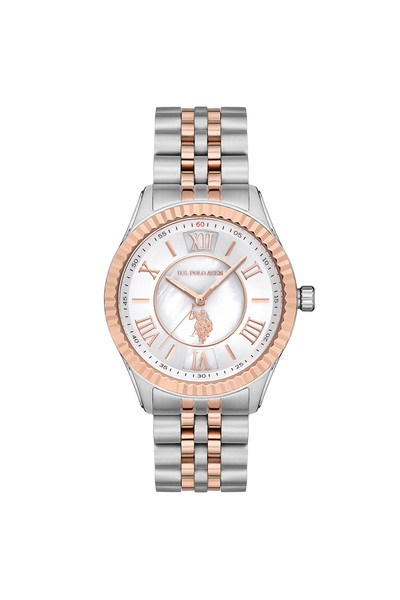 U.S. Polo Assn. US Polo Assn. ساعة يد نسائية USPA2028-02 - تصميم أنيق وعملي