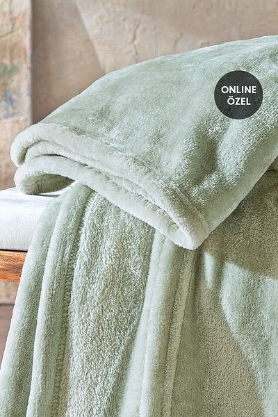 Yataş Olenna Wellsoft 140X190 Tv Blanket - Sage