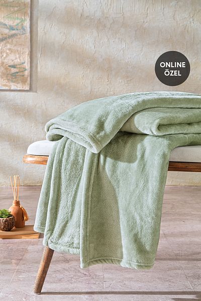 Yataş Olenna Wellsoft 140X190 Tv Blanket - Sage