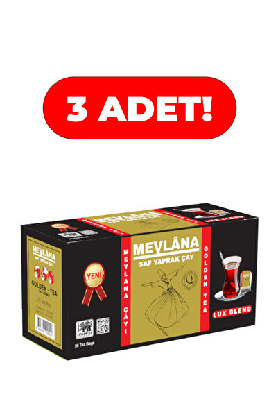 Mevlana Çay 3 X 25'li - %100 Ceylon Sri Lanka Sallama Mevlana Tea Group Barda...
