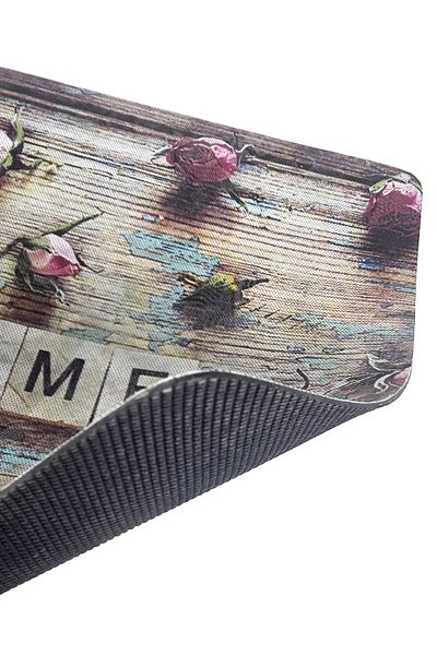 Binbirreyon Welcome Doormat Door Front - 42,5x70cm Πολύχρωμη οδοντωτή βάση Ke009