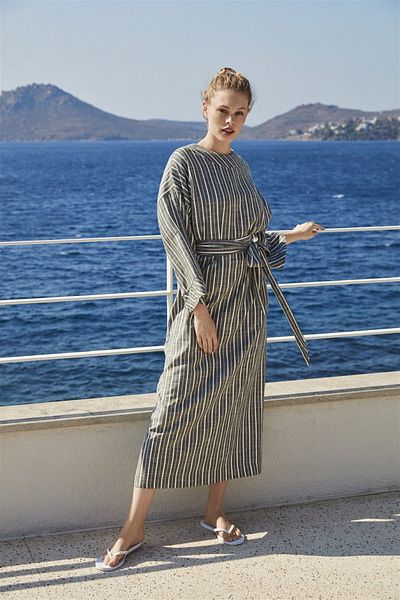 Penyemood Φόρεμα από βαμβακερό χτενισμένο χτενισμένο 8530