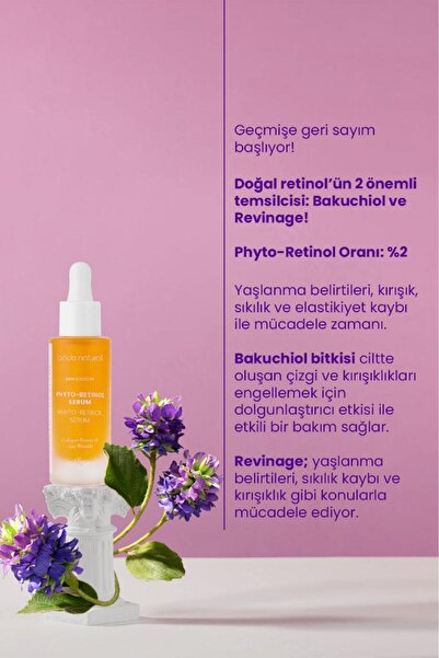 Bade Natural Bitkisel Retinol Serum - Kırışıklık Karşıtı Alternatif Retinol Serum 30 Ml