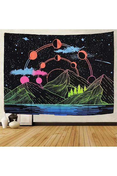 Köstebek 100cm 150cm Color Moon Wall Carpet