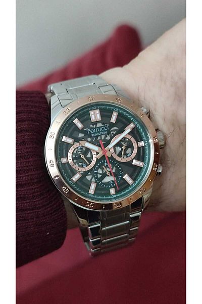 Ferrucci Steel Case Men's Wristwatch Functional 2017