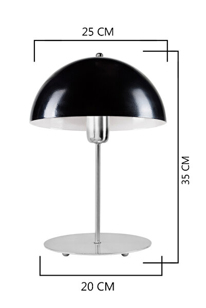 AG LightDesign Black Metal Mushroom Lampshade Modern Bedroom Living Room Table And Night Lamp