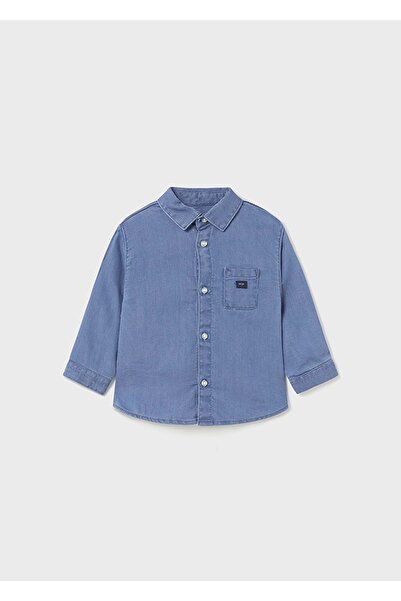 MAYORAL قميص جينز أزرق للأطفال باللون الأزرق