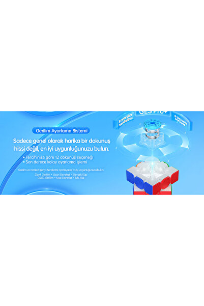 GAN 356 RS2 3x3 Rubik Küp Zeka Küpü (Etiketsiz) GAN 356RS Yükseltilmiş Sürüm Türkiye Resmi Satıcısı