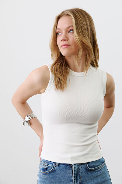 urban focus Wide Shoulder Crew Neck Tank Top