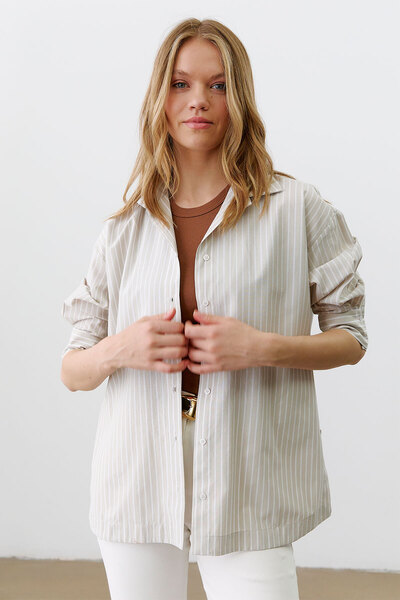 urban focus Slit Oversize Shirt
