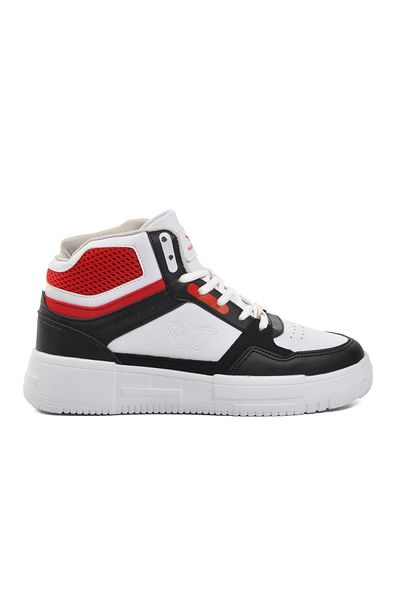 WALKWAY Berry Hi Λευκό-μαύρο-κόκκινο Lace-Up Unisex Hi Sneaker