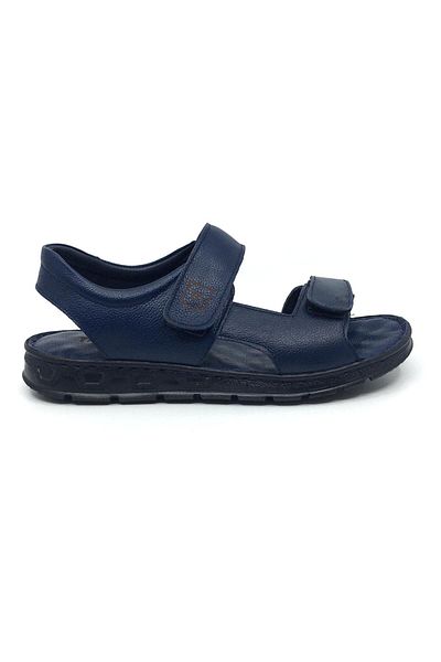 Erdem Taşpınar 100% Genuine Leather Inside and Out Orthopedic Daily Men's Slippers-Sandals