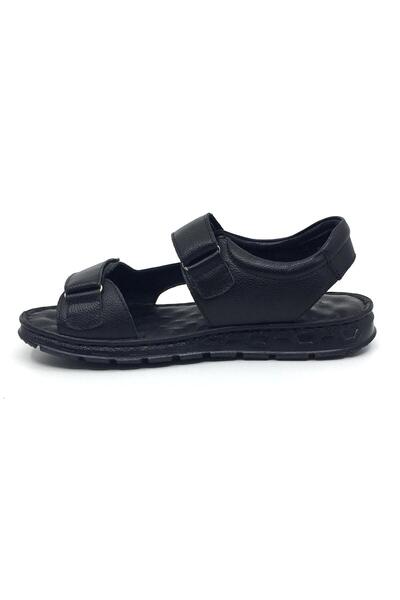 Erdem Taşpınar %100 Genuine Leather Orthopedic Men's Summer Velcro Slippers-Sandals 40-45