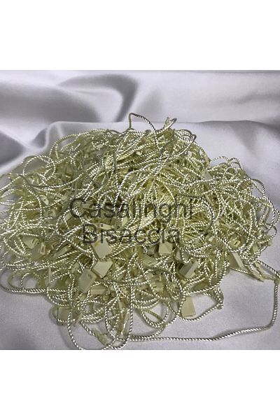 bisaccia Locking Rope with Color Options Dark Cream Tag Rope Colored Hanging Rope - 100 Pieces