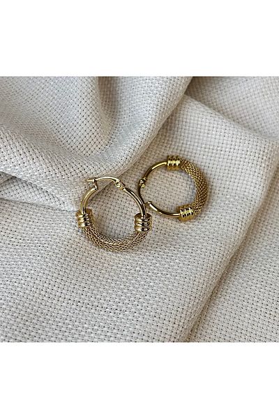 Ore design Gold Colored Steel Earrings