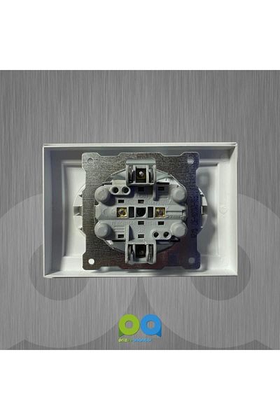 ELBİ Zena Double Grounded Socket Recessed White