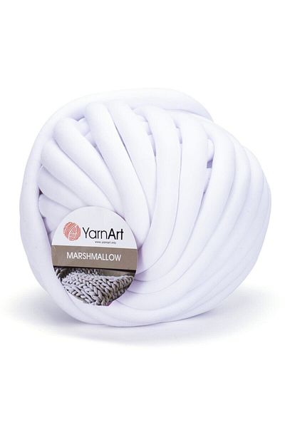 Yarnart Marshmallow - Κόμπος Μαξιλάρι Σχοινί Λευκό-901