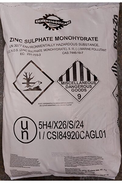 Ekmekçioğulları EKMEKÇİOĞULLARI ÇİNKO SÜLFAT MONOHİDRAT 25 KG