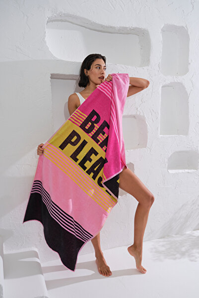 Homelover %100 Pamuk Desenli Plaj Havlusu - Deniz Havlusu - Beach Towel - 75x150cm