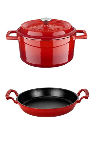 Lava DOUBLE SET 28CM DEPTH 16 CM SAHAN RED