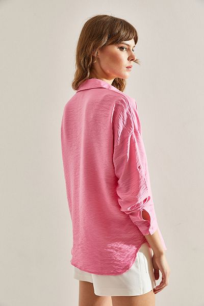 Bianco Lucci Linen Sequined Women's Shirt - Sequin Sequin Embroidered, Modest60181027