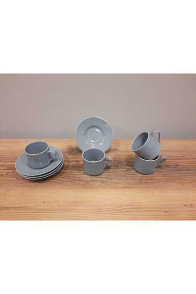 Kütahya Porselen KÜTAHYA PORSELEN KAHVE FİNCAN TAKIMI 8 PARÇA 4 KİŞİLİK ADLER