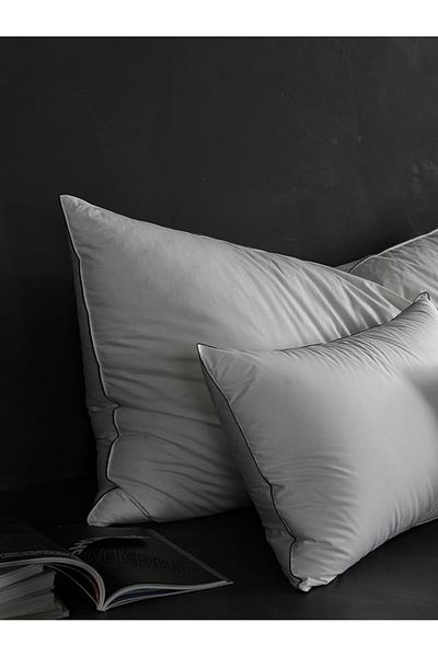 İz Concept 2 Pieces Trace Premium XXL Pillow Ultra Plump Form Medium Hard 100% HCS Silicone Micro Fiber Fabric 1000Gr