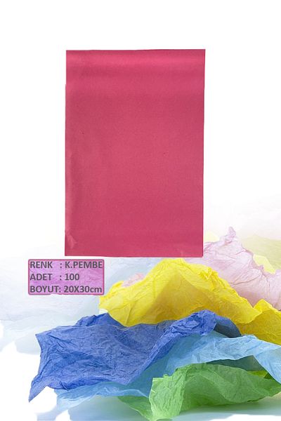 OLİ Art 100 Colorful Plush Paper - A4 Dark Pink Tissue Paper
