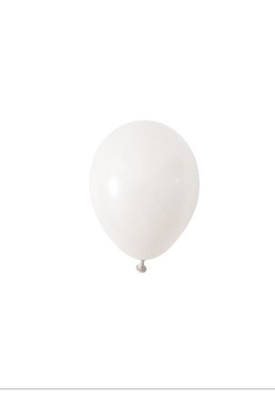 LOTUS PARTY 5 Inch Mini Pastel White Balloon - 10 Pieces