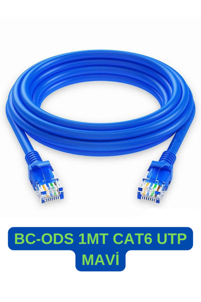 BC-ODS CAT6 UTP ETHERNET KABLOSU (PATCH COARD ) 1 MT MAVİ