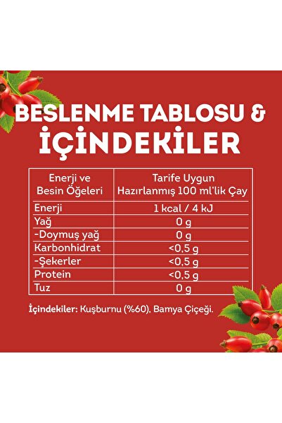 Lipton Kuşburnu Bardak Poşet Çay 20'li 50 G X 4 Adet