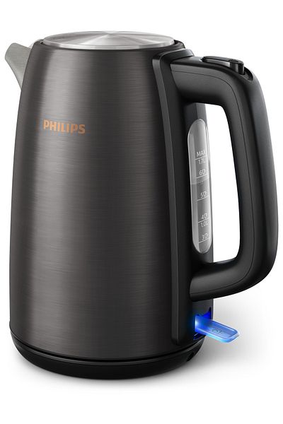 Philips 5000 Series Stainless Steel Kettle - Black and Cupure HD9352/31