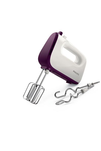 Philips خلاط يدوي يومي HR3740/11 - 400 وات، 5 سرعات توربو، مضرب يعمل باللمس، اختبار Gommez