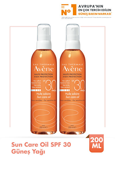 Avene Güneş Yağı SPF 30+ Tüm Cilt Tipleri İçin Uygun Vücut Yağı 200 ml x2