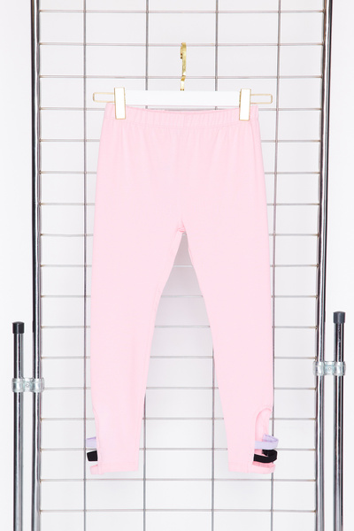 TRENDYOLKIDS Pink Girl Basic Side Stripe Detailed Knitted Leggings Tkdss24Ta00002