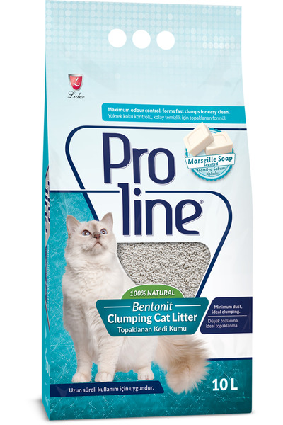 Proline Proline Marsilya Sabun Kokulu Topaklanan Bentonit Kedi Kumu 10 Lt