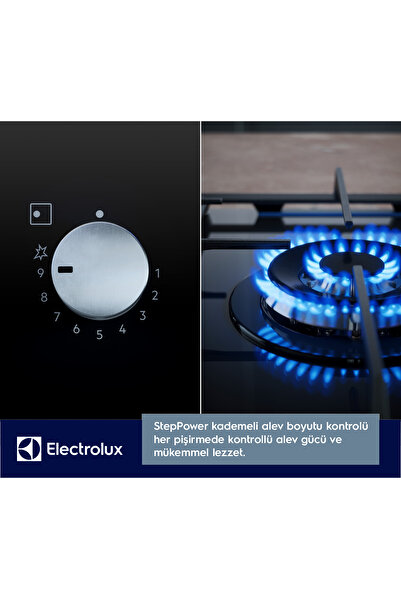 Electrolux Kgg75362k 75 Cm Siyah Cam Ankastre Ocak
