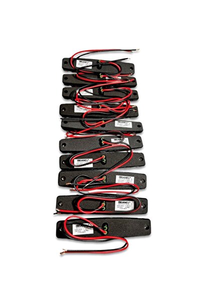 AHMET OTOMOTİV Sanel (10 Adet) 6 Ledli Kırmızı Parmak Led 24v Lamba Basamak A...