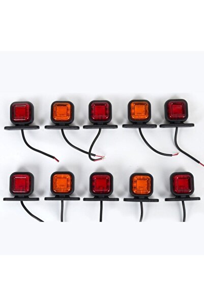 AHMET OTOMOTİV (10 Adet) Çeray Mini Kare Takoz Led Lamba 12v-24v
