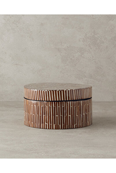English Home Brown Boho Chic Bamboo Decorative Box