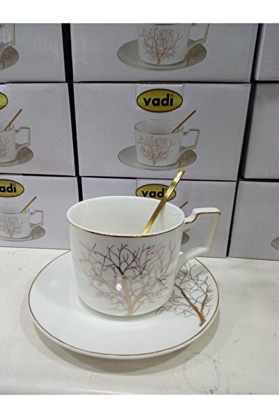 Decorland Hayat Ağacı Desenli Çay Fincanı Gold Özel Seri