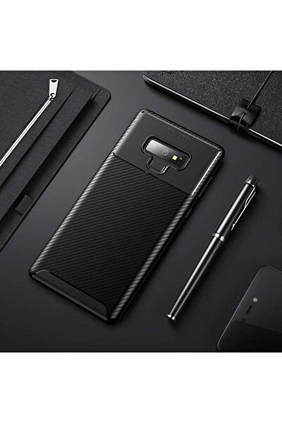 halkhouse Galaxy Note 9 Kılıf Negro Silikon Karbon Kapak İz Yapmaz Şık Kılıf