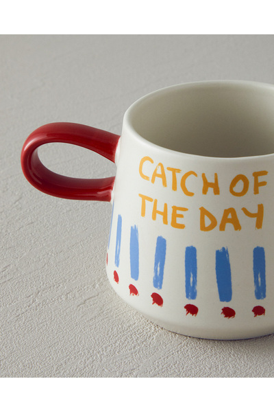 English Home Jolly Beach Stoneware Kupa Mavi-Kırmızı